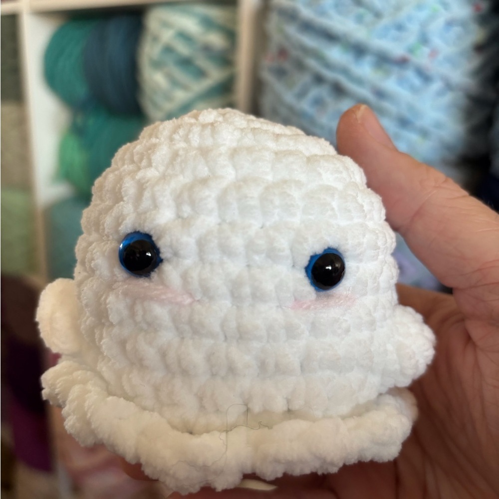 Handmade White Crochet Ghost